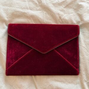 Rebecca Minkoff Velvet Envelope Clutch - Red